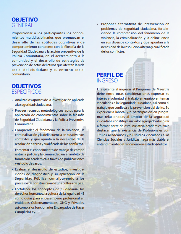 Maestría en Seguridad Ciudadana con Énfasis en Prevención del Delito ...
