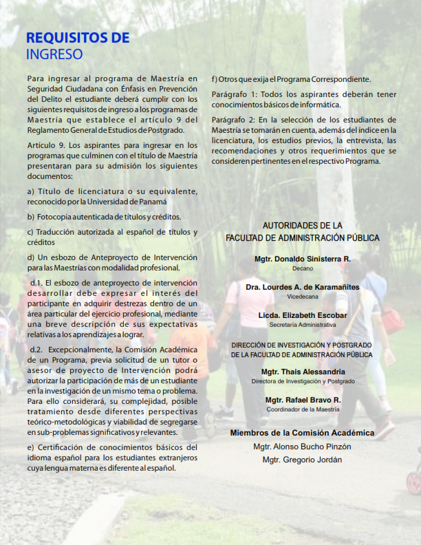 Maestría en Seguridad Ciudadana con Énfasis en Prevención del Delito ...