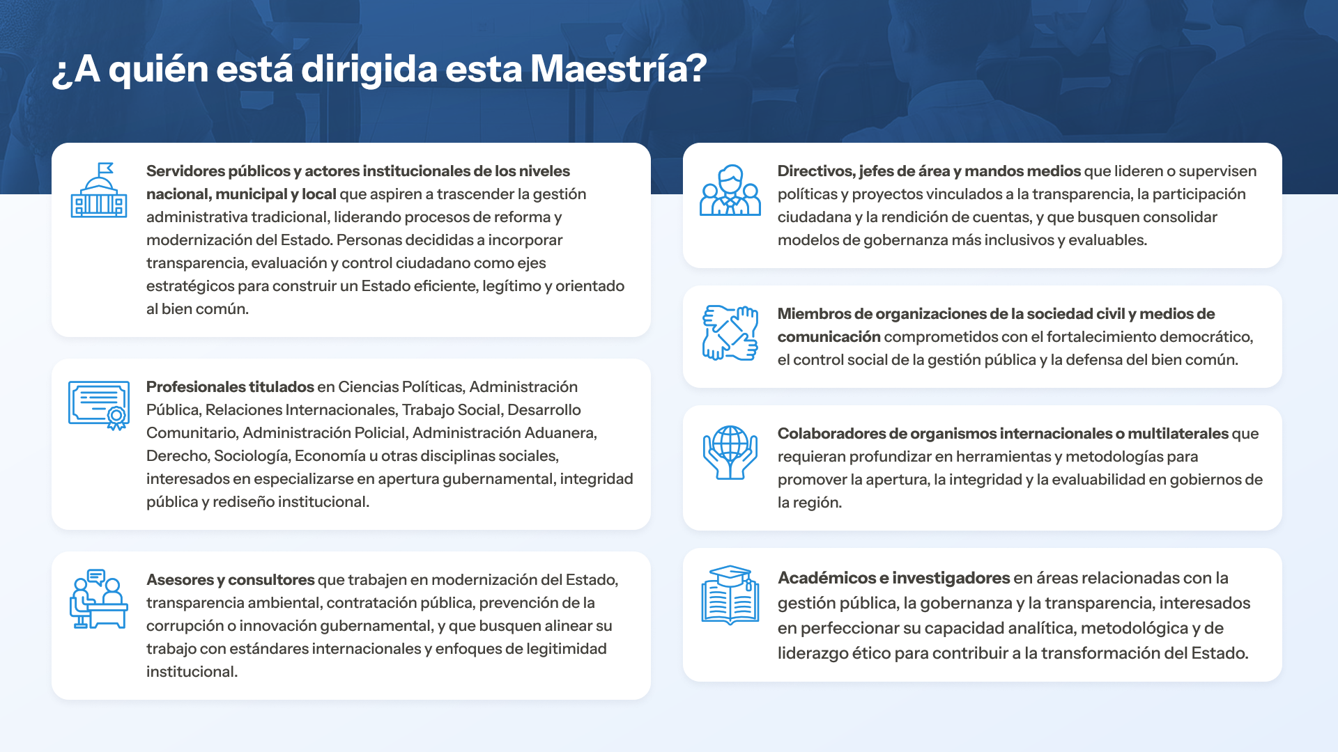 ¿A quién está dirigida?