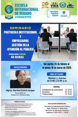 Seminario "Protocolo Institucional y Empresarial Gestión en la Atención al Público"