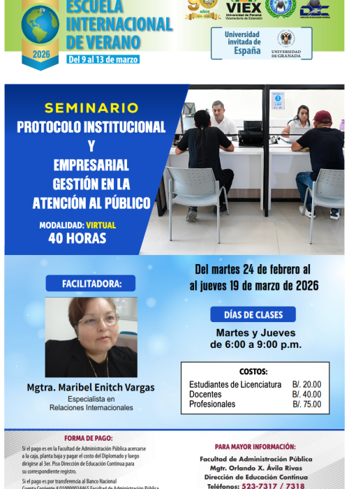 Seminario "Protocolo Institucional y Empresarial Gestión en la Atención al Público"