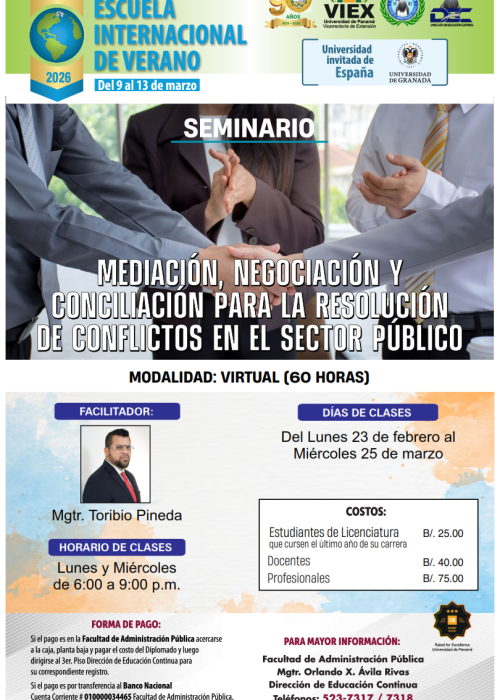 Seminario "Mediación, Negociación y Conciliación para la resolución de conflictos en el sector Público"